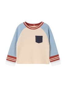 Baby Shirt mit Brusttasche und Druckknöpfen am Rücken