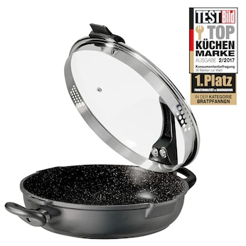 STONELINE FUTURE STONELINE® FUTURE Servierpfanne 28 cm, mit Siebglasdeckel