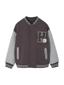 College-Sweatjacke mit Aufnäher Jungen
