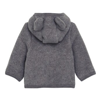 Wollfleece-Jacke Kapuze mit Ohren aus Merinowolle