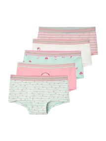 5er-Pack Mädchen Shortys