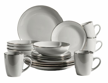 Kombiservice, Steinzeug METALLIC RIM