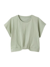 Bluse mit ¸berschnittenen ƒrmeln, Crinkle-Effekt M‰dchen