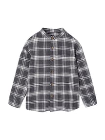 Jungen Flanellhemd mit Samt-Ellbogenpatches