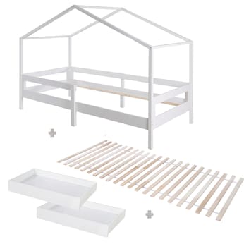 Komplettset hohes Bett 90 x 200 cm  