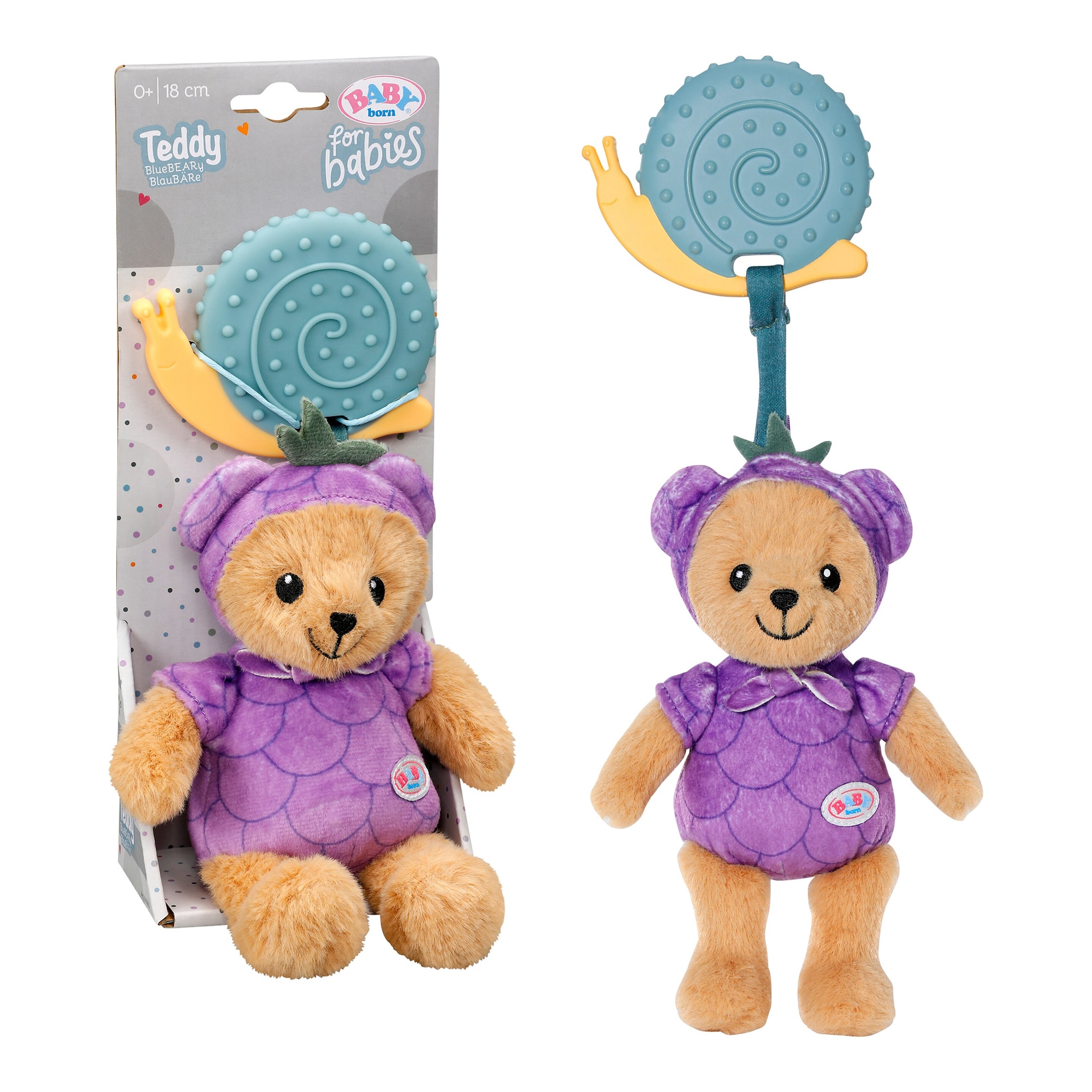 Zapf Creation Baby Born Kuscheltier Teddy BlauBÄRe for babies 18cm