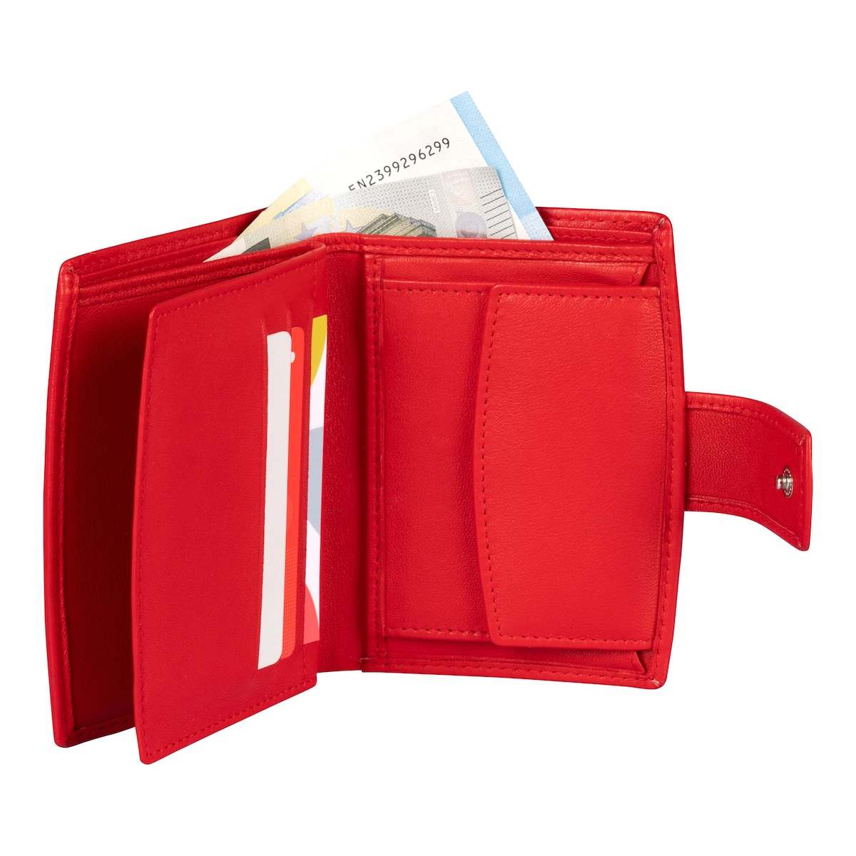 Leren portemonne “Barbara” - rood