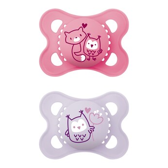Lot de 2 sucettes en silicone Original, 0-6M