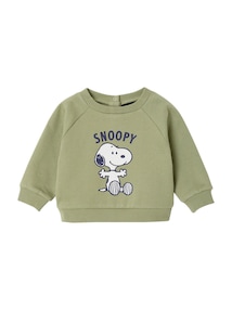 Baby Sweatshirt mit Raglanärmel, Druckknopföffnung hinten SNOOPY