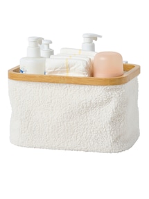 Hängekorb für den Wickeltisch, Teddyfleece