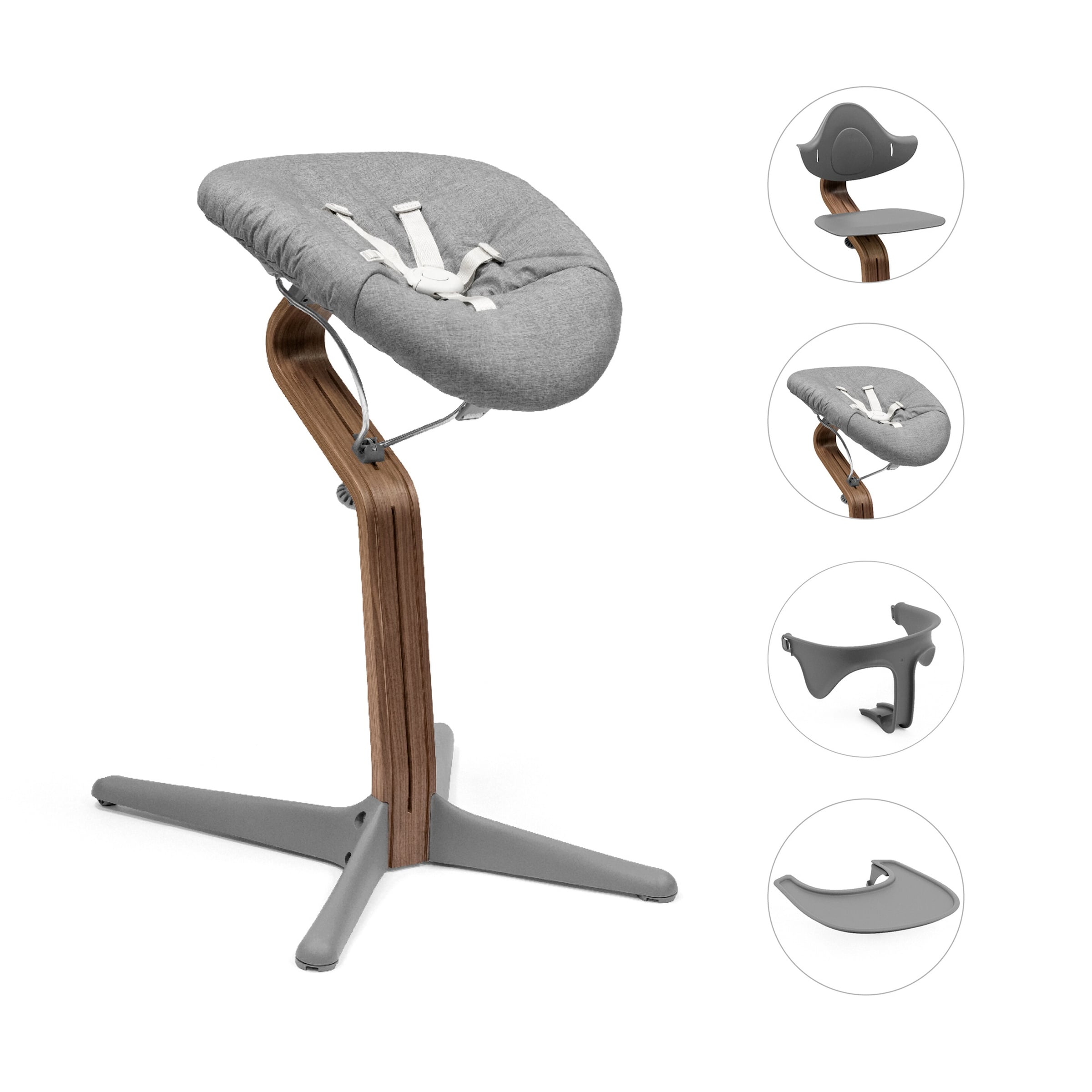 Stokke® Nomi Bundle Hochstuhl Walnuss inkl. Newbornset, Babyset und Tray