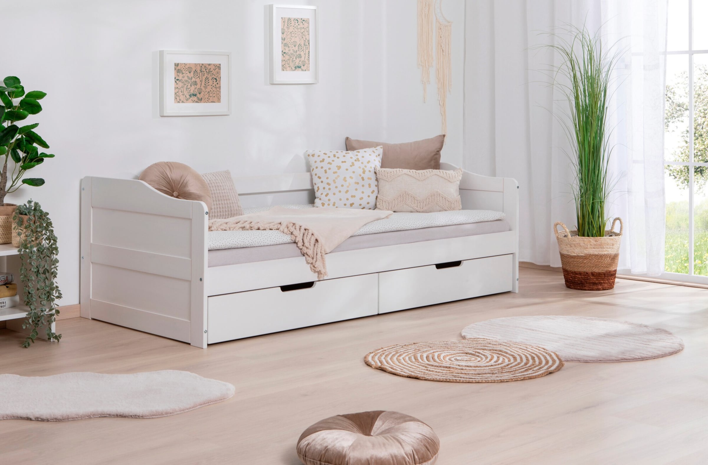 Ticaa Funktionsbett Sofabett "Melinda" Kiefer massiv