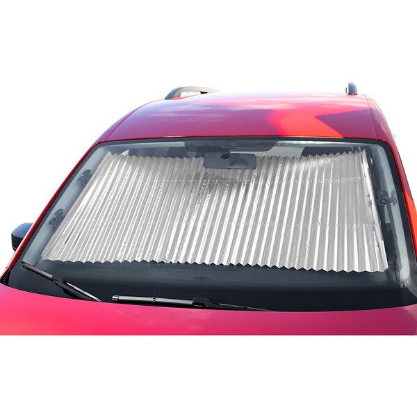 Einziehbarer Auto-Sonnenschutz, Auto-Sonnenschutz, einfach zu schneiden, 70  cm breit, mit Saugnapf für den Fahrer