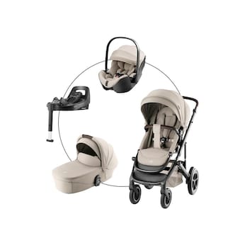 Kombikinderwagen SMILE 5Z STYLE Travel-Set inkl. Babyschale BABY-SAFE PRO i-SIZE und Isofix-Basis VARIOBASE 5Z