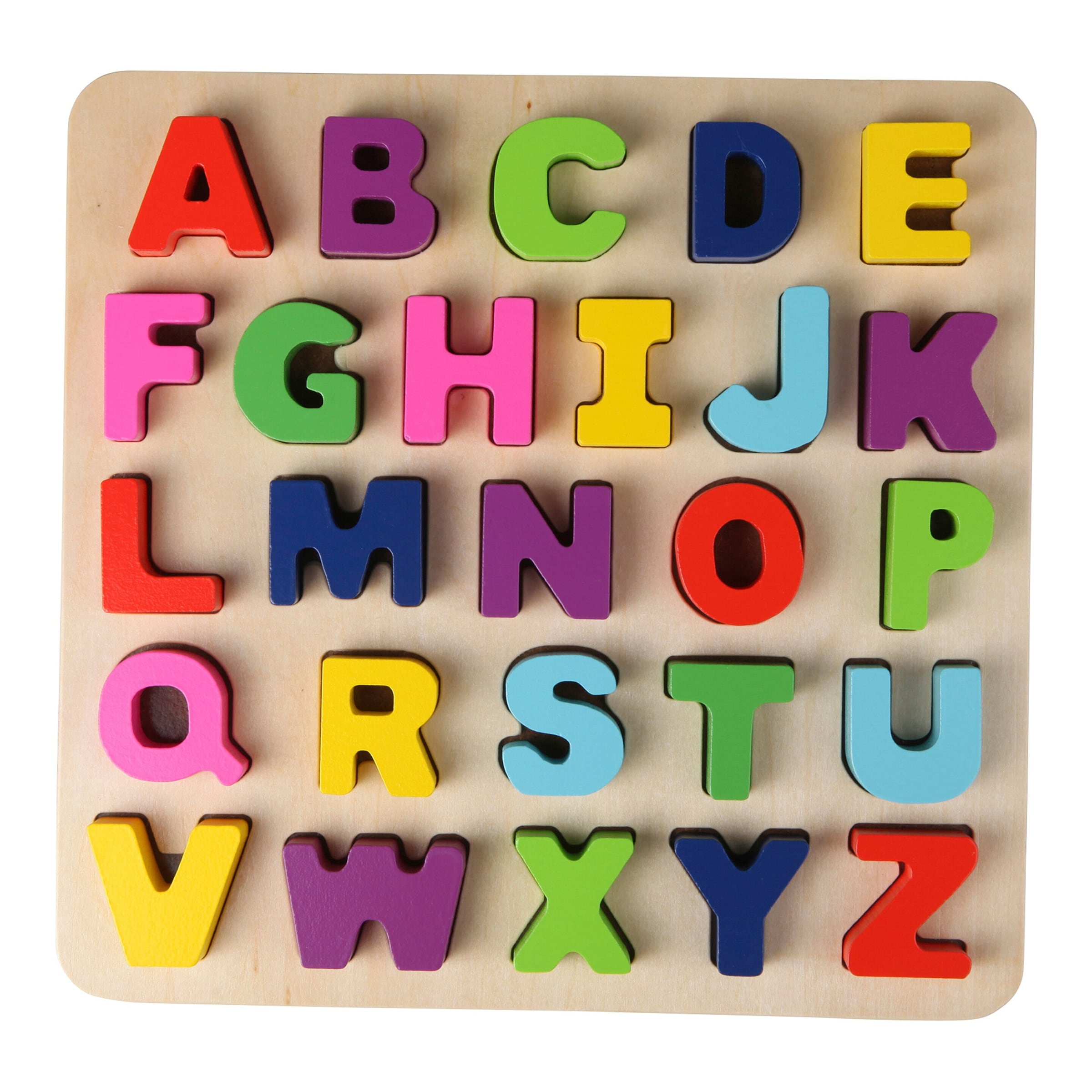 Solini 27-tlg. Holzpuzzle ABC Buchstaben