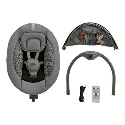 Kinderkraft Babyschaukel LUMI 2in1 dark grey