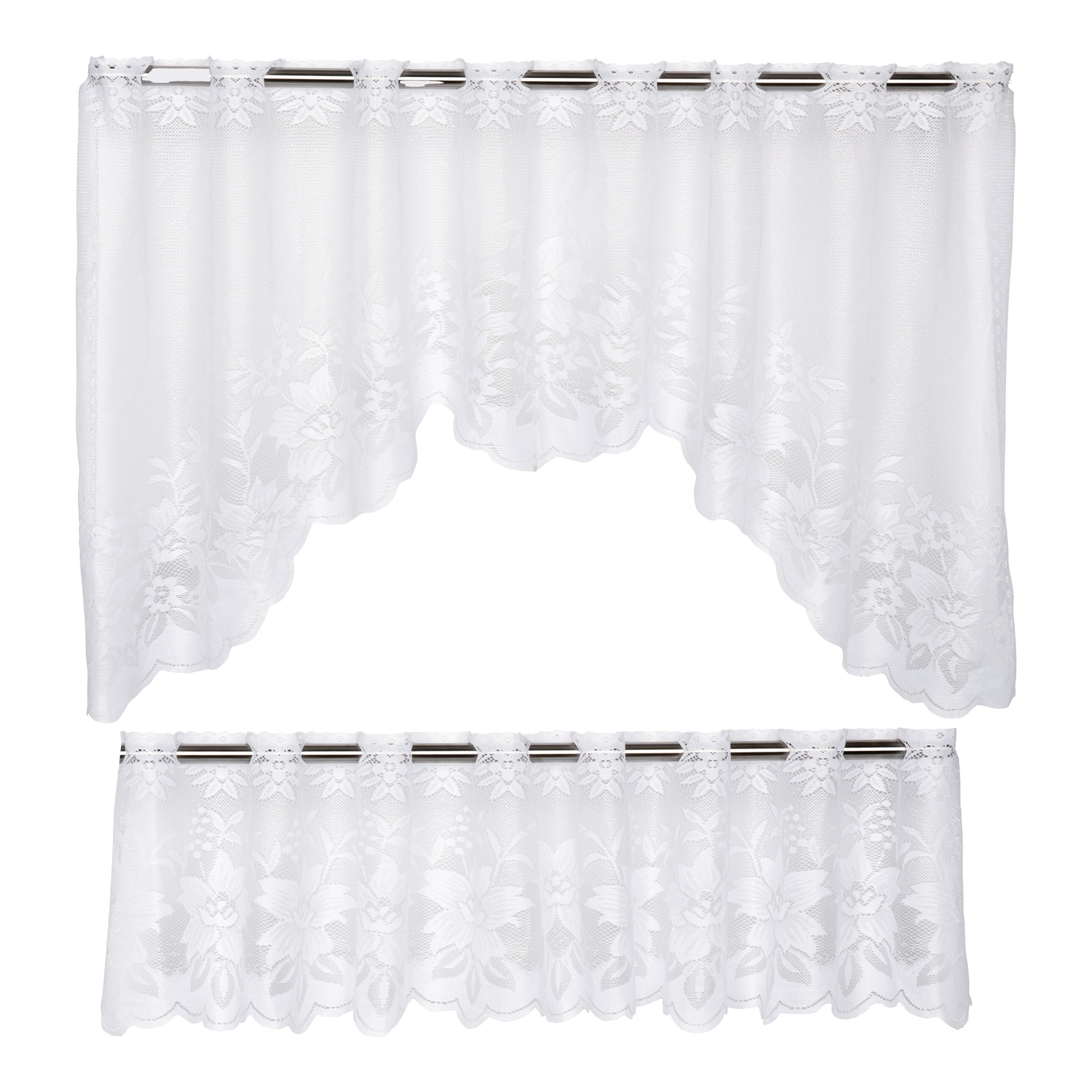 M-Bogen-Gardine „Blütentraum“, 2-teilig