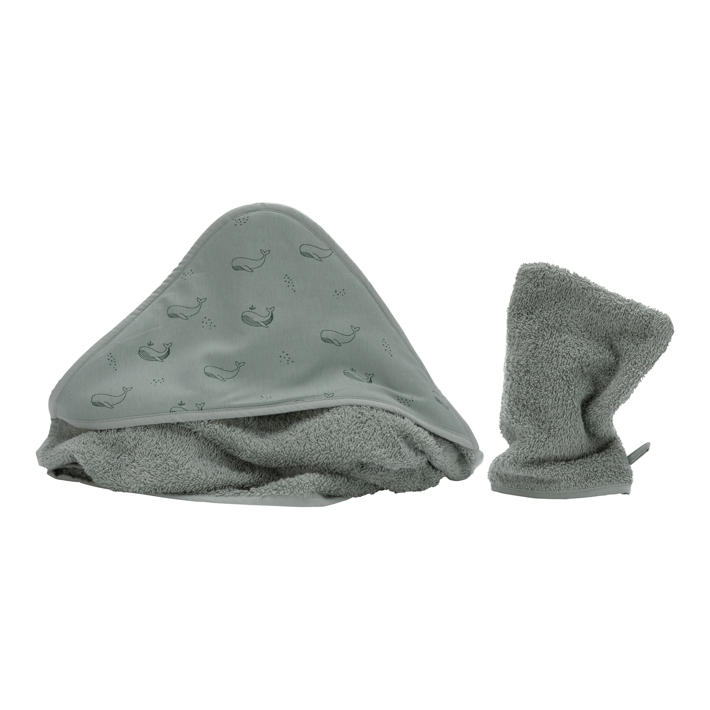 Fillikid Kapuzenhandtuch "Kapuzenbadetuch mit Waschhandschuh"