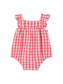 Ärmelloser Baby Kurzoverall mit Vichykaro