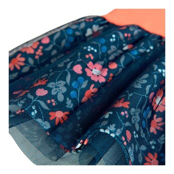 Kleid langarm Pailletten-Schmetterling Blumen 