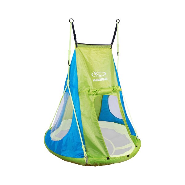 Tente De Balançoire HUDORA Cosy Castle – Pour Nid 90-120 Cm – Polyester – Intérieur/Extérieur – Bleu Ou Citron