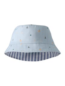 Wende-Sonnenhut Jungen Baby Streifen & Print