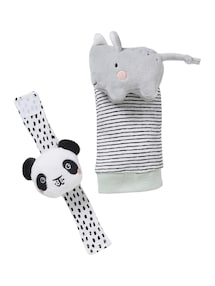 Baby Rassel-Set aus Armband und Socken TANSANIA