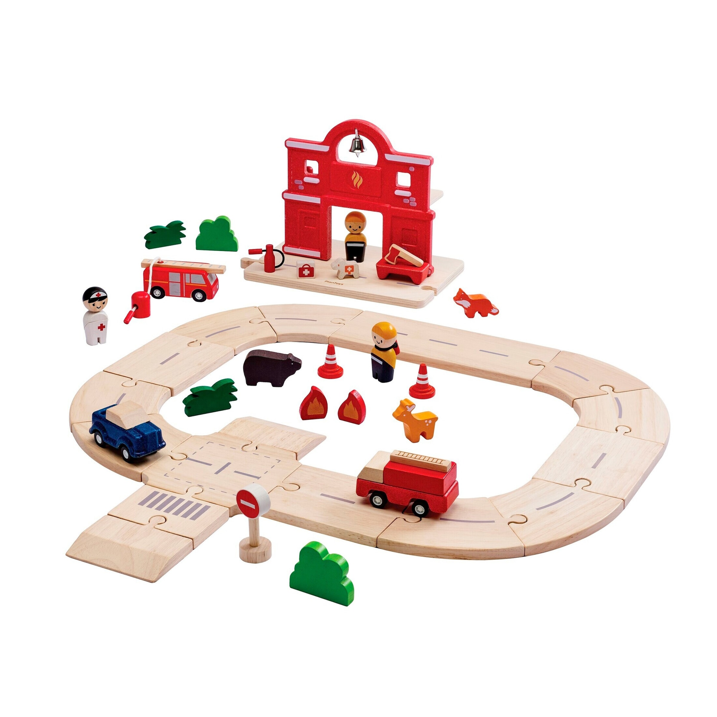 Plantoys Feuerwehr- & Rettungs-Straßenset