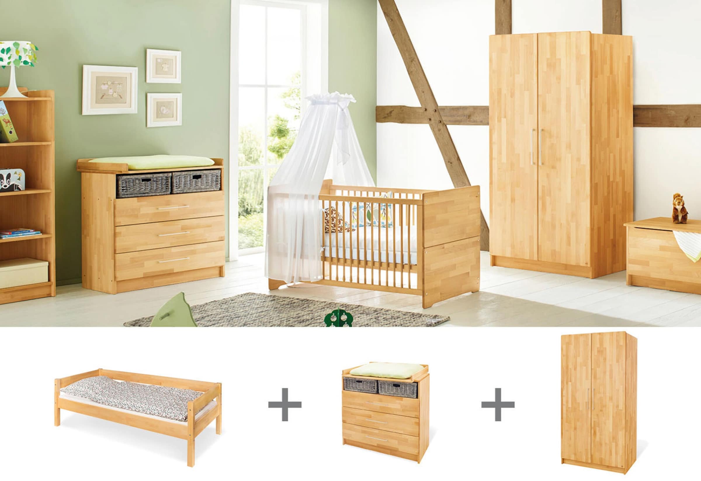 Pinolino Jugendzimmer-Set „Natura” breit, 3-tlg.
