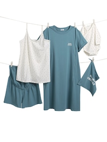 Geschenk-Set für Mama & Baby: Loungewear & Body im Stoffbeutel, Mama Cherry