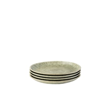 Dessertteller-Set, Steinzeug Moos'N'Stein