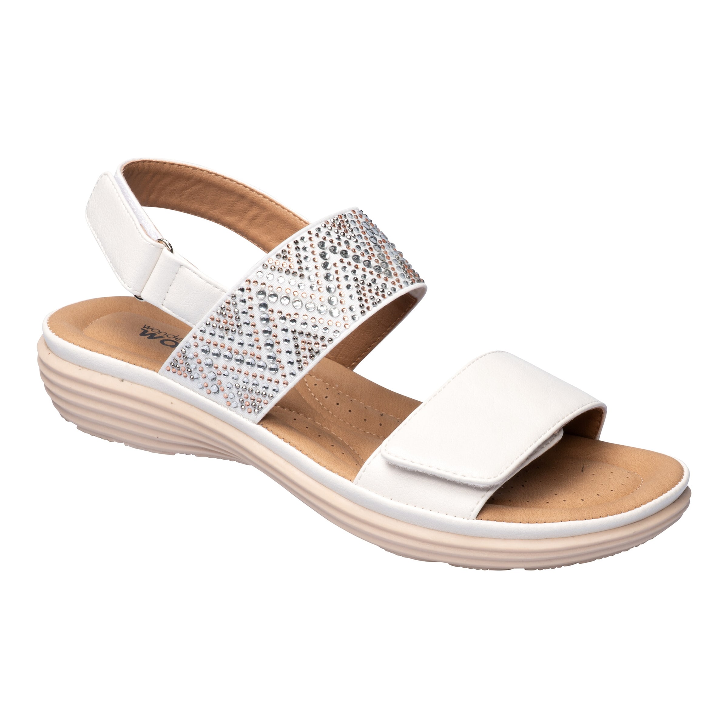 wonderwalk Klett-Stretchsandalette „Saskia“