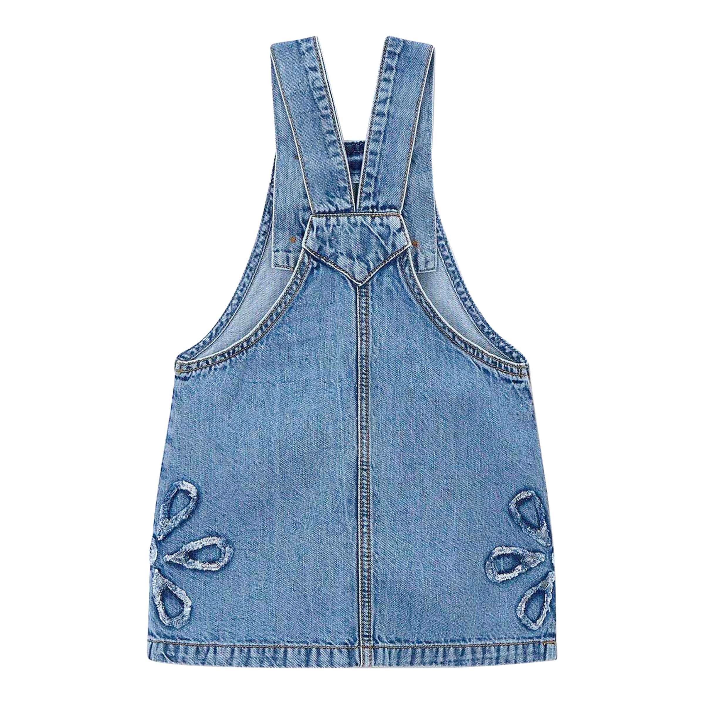 Mayoral Jeans-Latzkleid Blumen