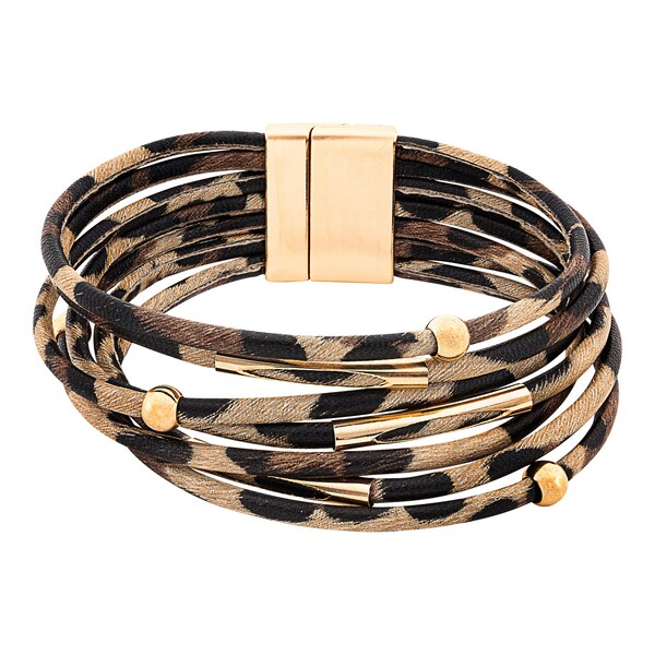 Bracelet en cuir magnétique «Bagheera»