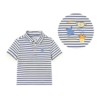Polo-T-Shirt Ringel Safari-Tiere