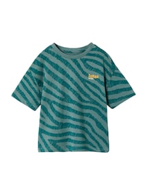 Jungen T-Shirt mit Zebramuster, Recycling-Baumwolle