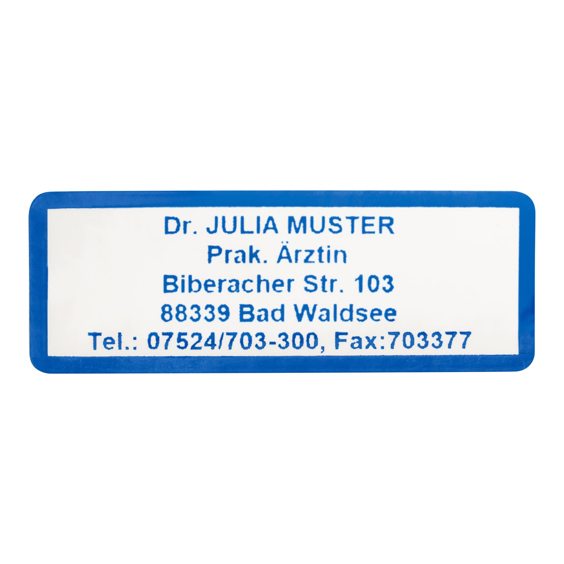 Namensaufkleber "Schrifttyp A" blau