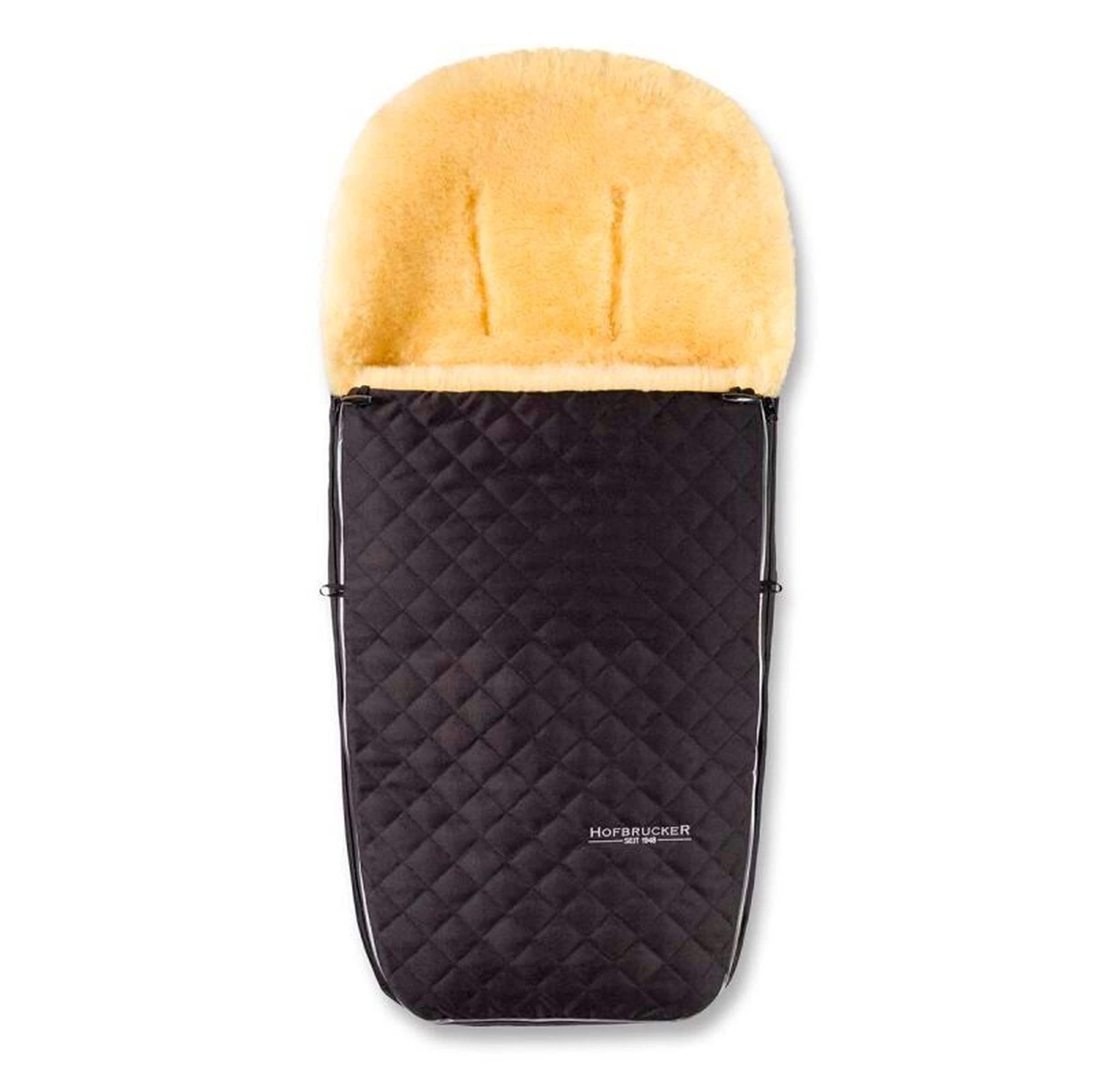 Hofbrucker Kinderwagen Lammfell-Fußsack Polaris schwarz