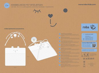 Krabbeldecke mit Spielbogen roba Style grau 