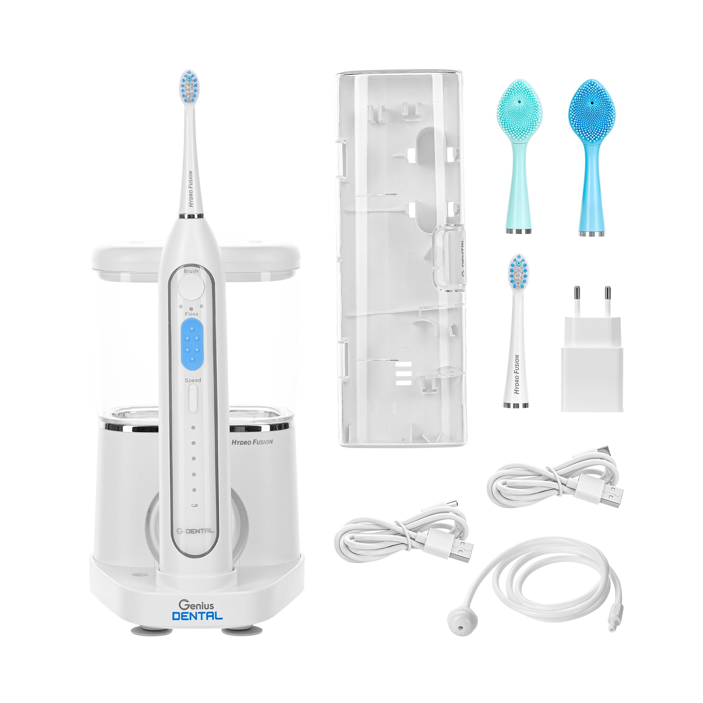 Elektrische 2 in 1-Zahnbürste "Dental Hydro Fusion", 13-teilig