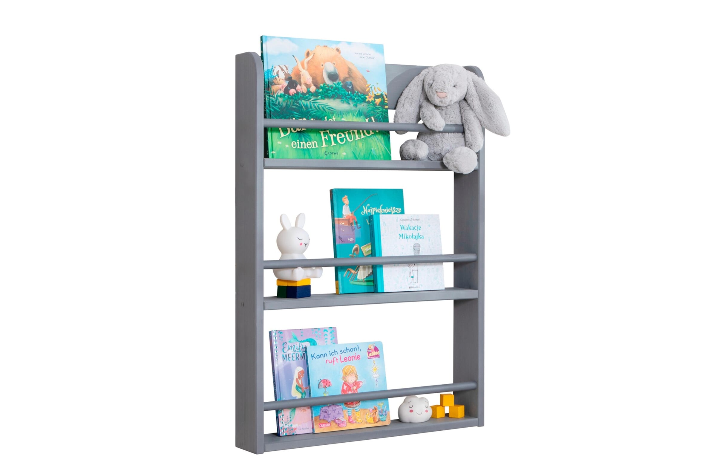 Ticaa Kinder Bücherregal Toni 55x80 & 60x130