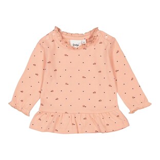 Shirt langarm Blumen Herzen Rüschen