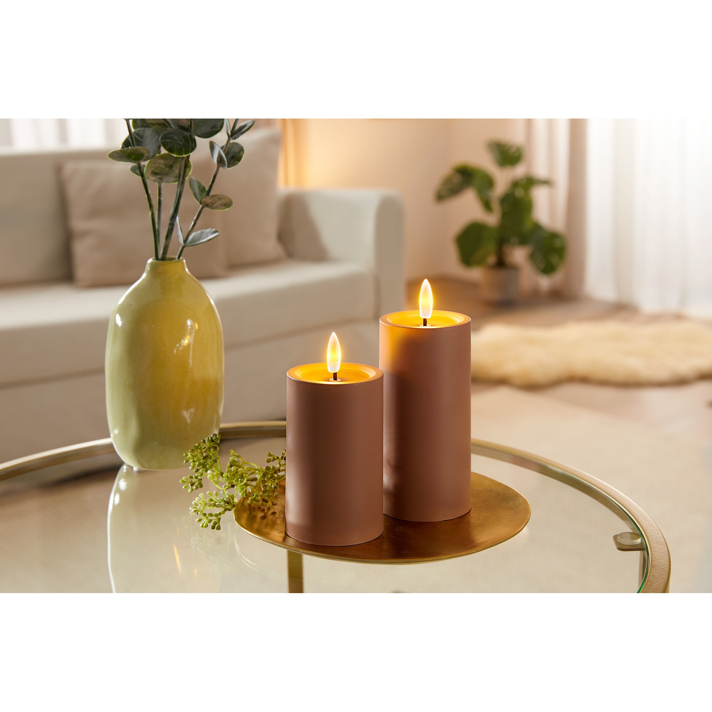 LED-Kerzen mit Ladestation, 2 Stück