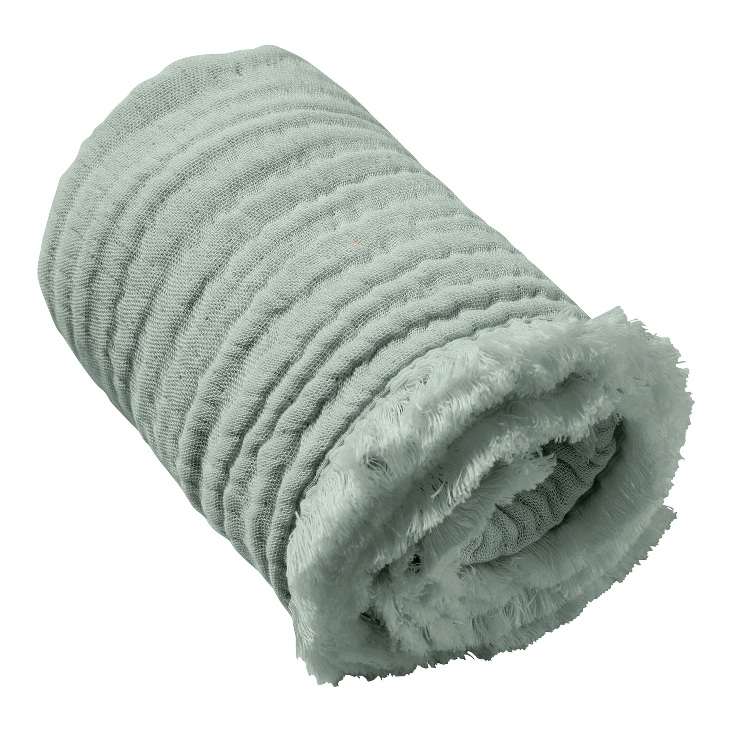 Babydecke Musselin Fransen 80x80cm