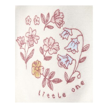 3-tlg. Set Body kurzarm, Sweatjacke und Leggings Blumen