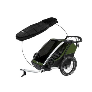 Fahrradanhänger Chariot Cab 2 inkl. Fußsack Sport Bundle