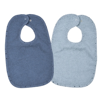 2er-Pack Lätzchen mit Druckknopf 26x40 cm