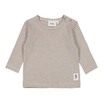 T-shirt à manches longues rayures matière côtelée