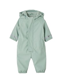 Baby Regen-Overall mit Fleecefutter und Kapuze, Recycling-Polyester
