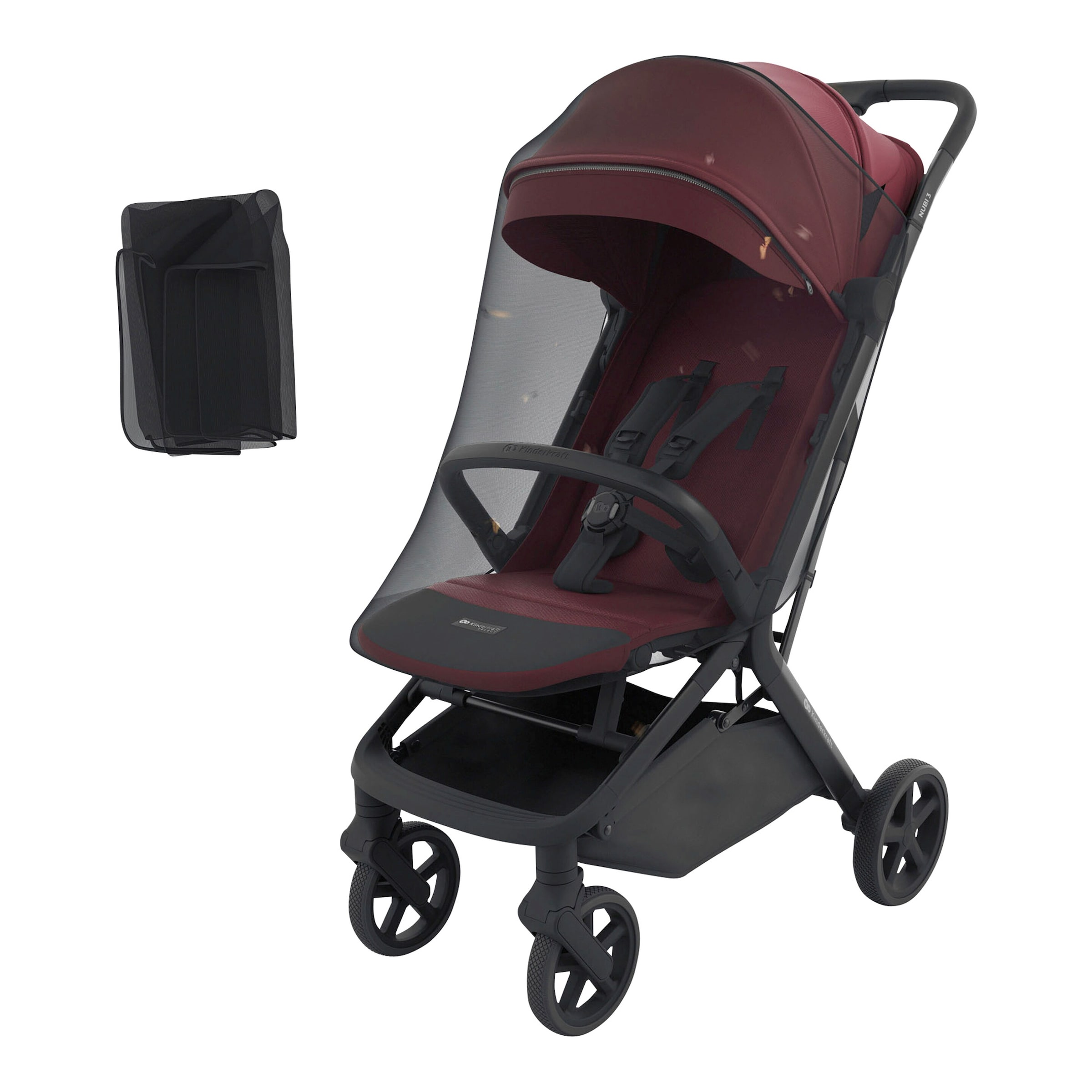 Kinderkraft Buggy NUBI 3 dunkelrot